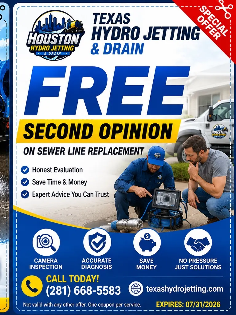Free second opinion on sewer line replacement coupon